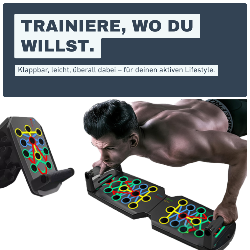 Full Body Push-Up Board – Kompakt. Vielseitig. Für dein Training unterwegs.