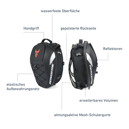 2-in-1 Motorradtasche – Vielseitig. Geräumig. Für jedes Abenteuer.