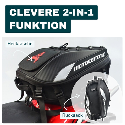 2-in-1 Motorradtasche – Vielseitig. Geräumig. Für jedes Abenteuer.
