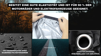 Motorradabdeckung - wasserdicht, ganzjährig, staubdicht, UV-Schutz, 190T, verschiedene Farben