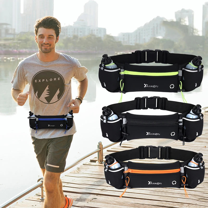 🏃‍♂️ Marathon Trail Running Hüfttasche – Mit 2 Wasserflaschen für maximale Ausdauer