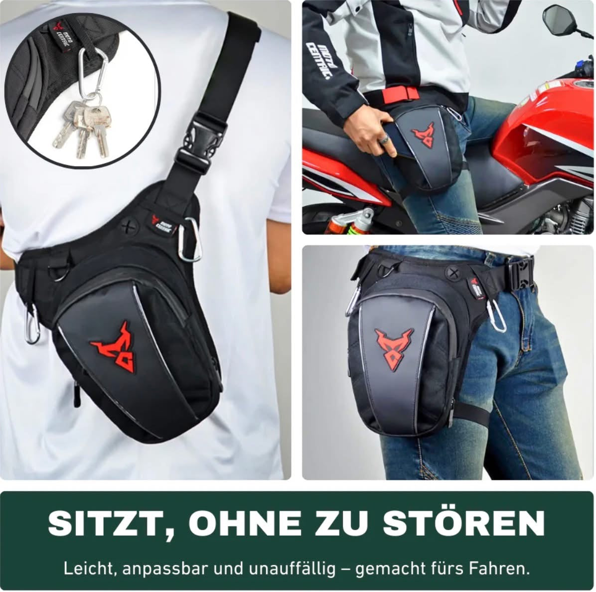 Sitzt, ist leicht ohne beim Fahren zu stören