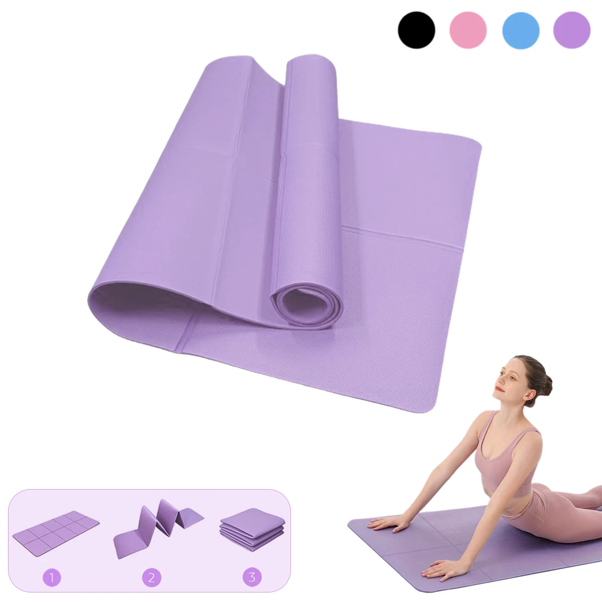 Flexibel trainieren – egal wo du bist, ob zu Hause, im Park oder unterwegs – diese faltbare Yogamatte passt sich deinem Lifestyle an. Leicht, kompakt und schnell verstaut, begleitet sie dich überall hin.