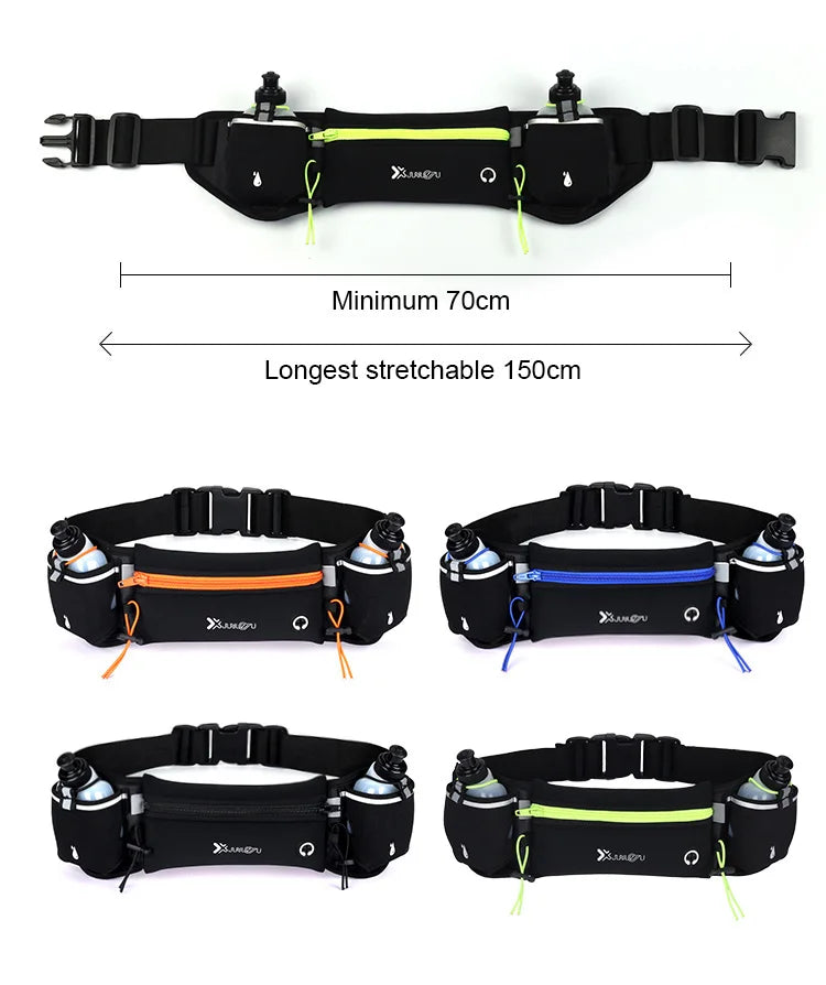 🏃‍♂️ Marathon Trail Running Hüfttasche – Mit 2 Wasserflaschen für maximale Ausdauer